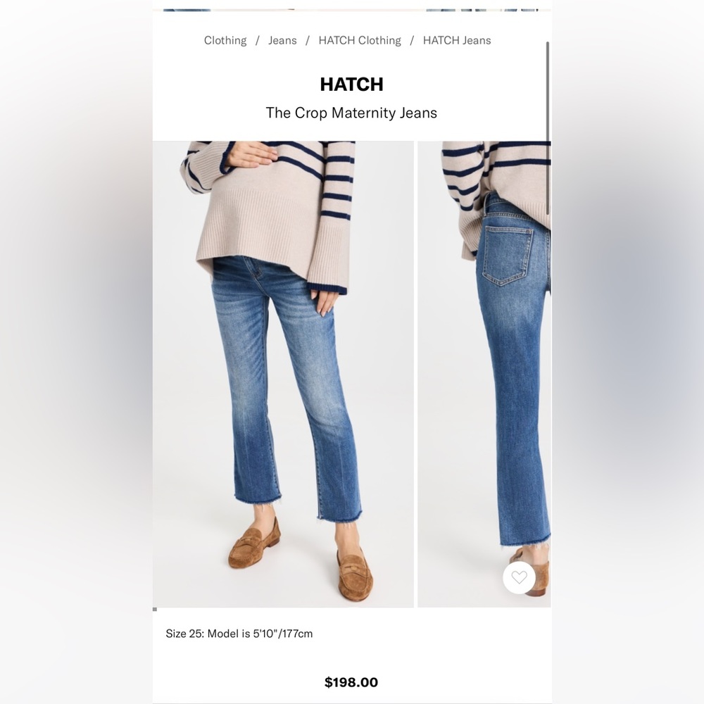 Hatch the crop maternity jean